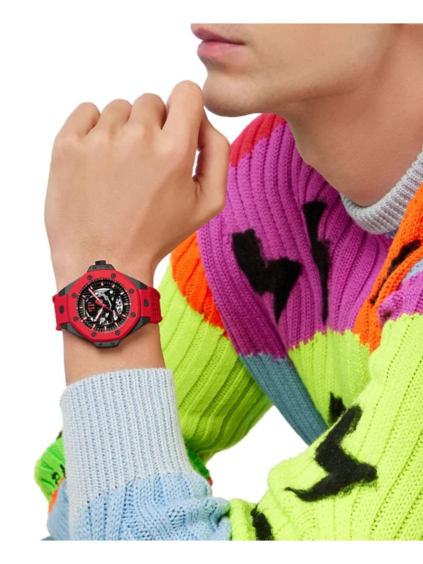 Philipp Plein Men 46 mm Size Black Dial Analog Watch - PWPFA0524