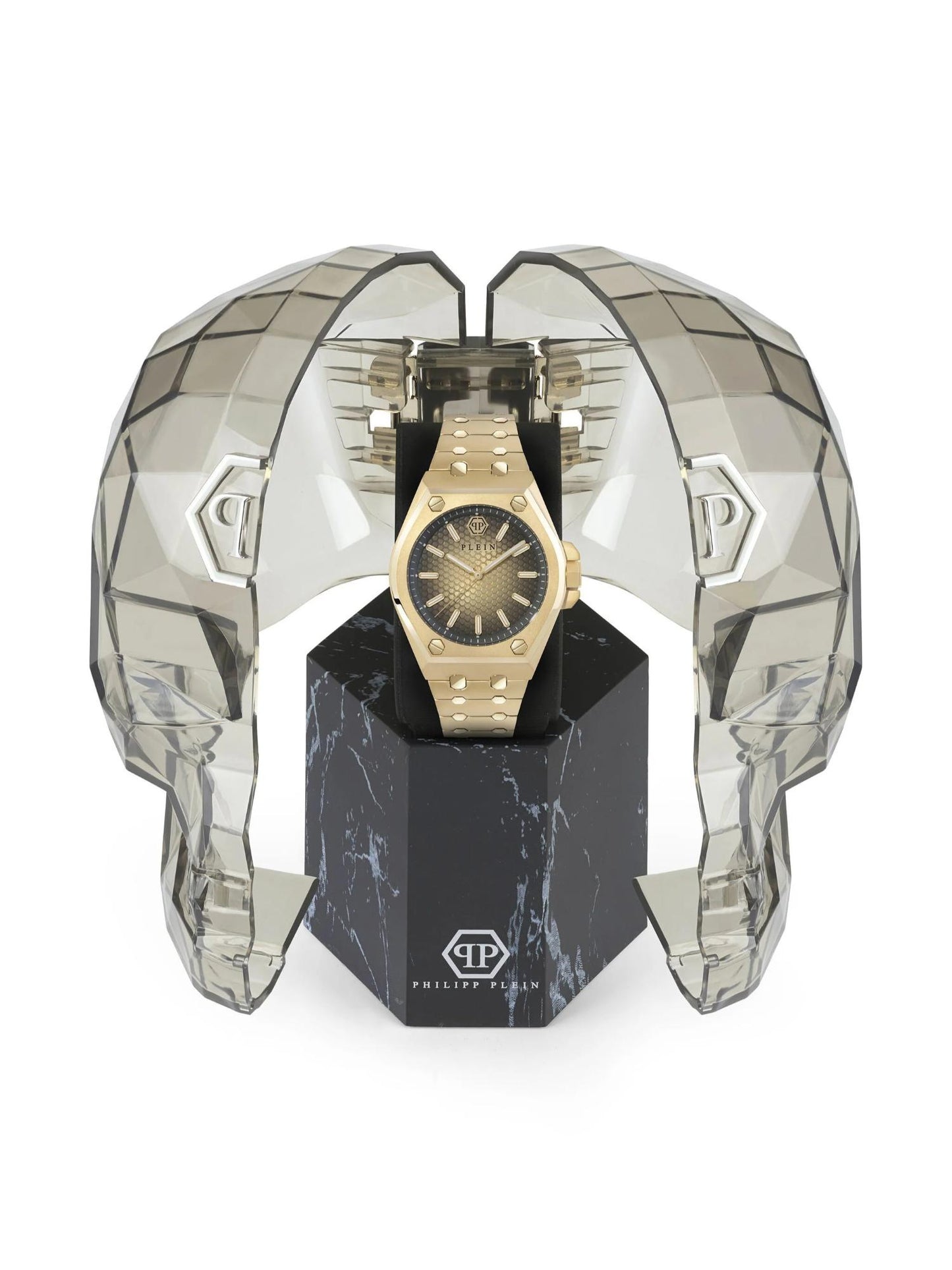 Philipp Plein Men 43 mm Size Gold Dial Analog Watch - PWPMA0324