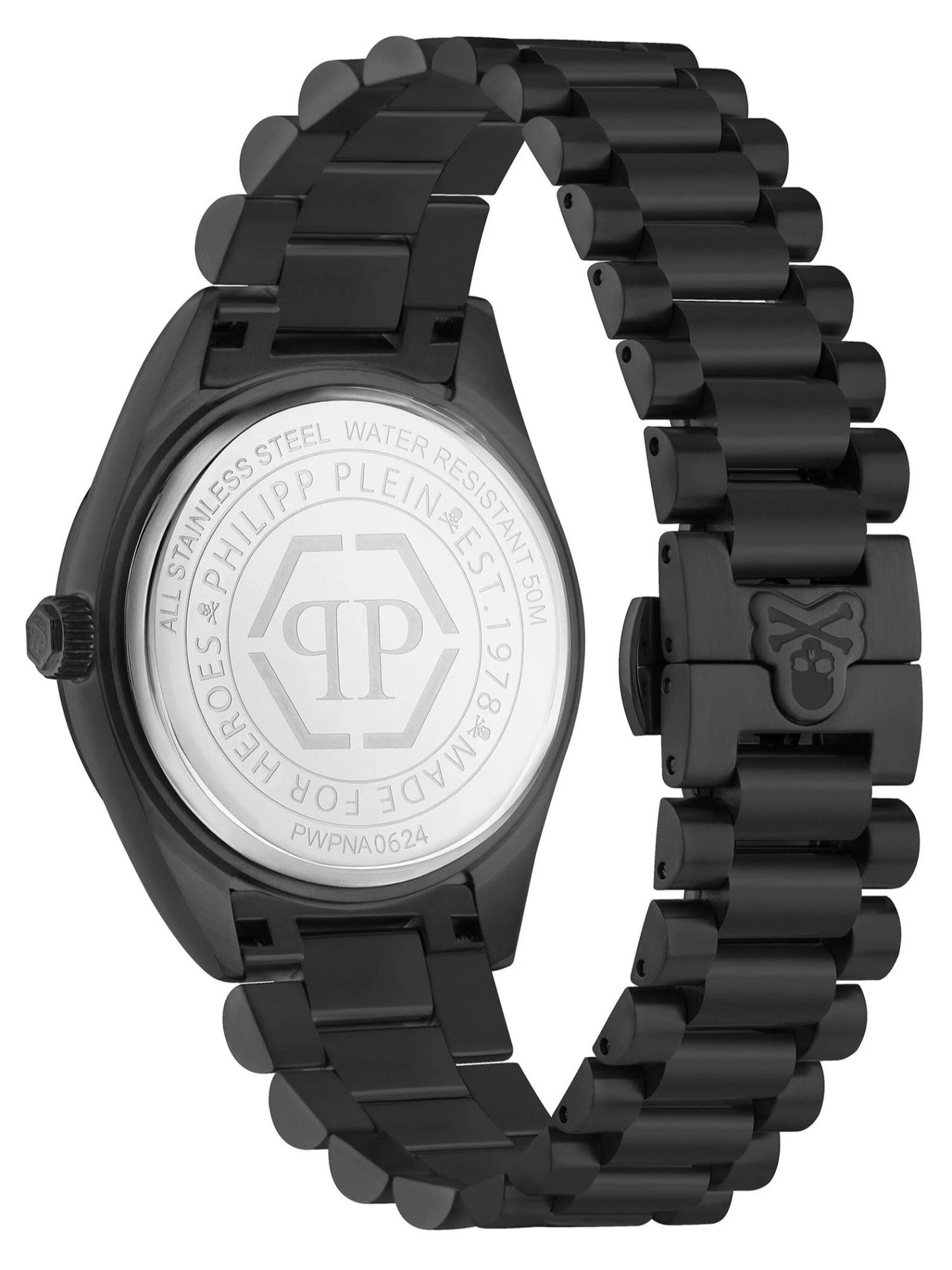 Philipp Plein Men 42 mm Size Black Dial Analog Watch - PWPNA0624