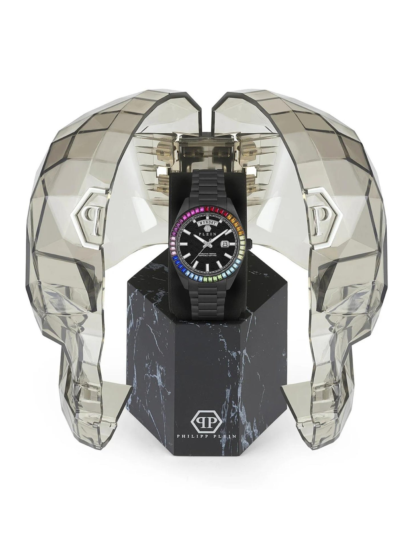 Philipp Plein Men 42 mm Size Black Dial Analog Watch - PWPNA0624