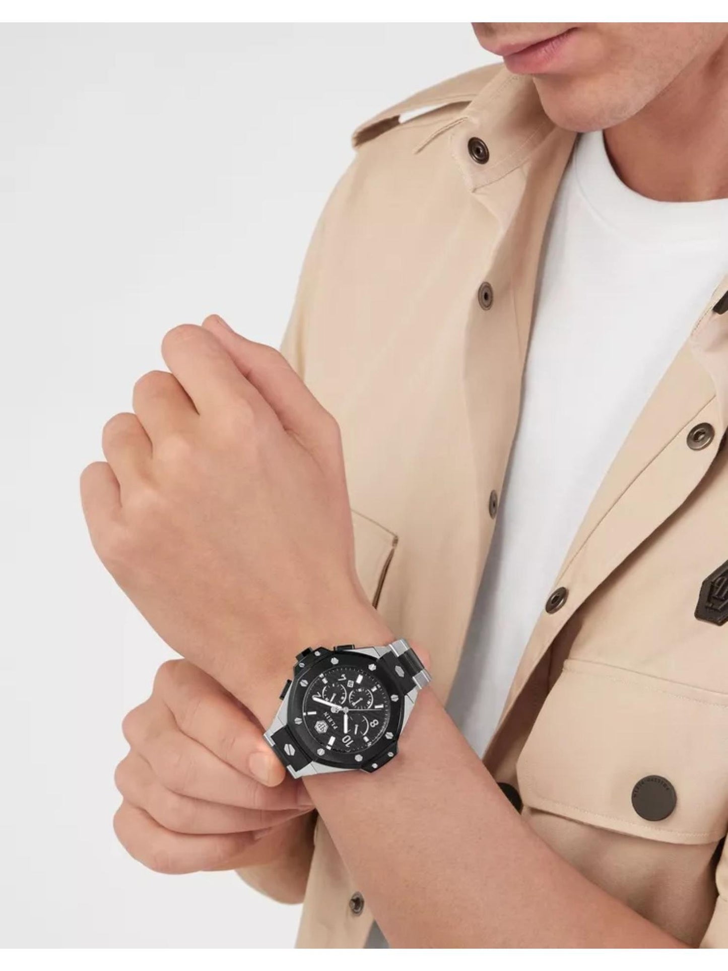 Philipp Plein Men 46 mm Size Black Dial Analog Watch - PWPRA0224