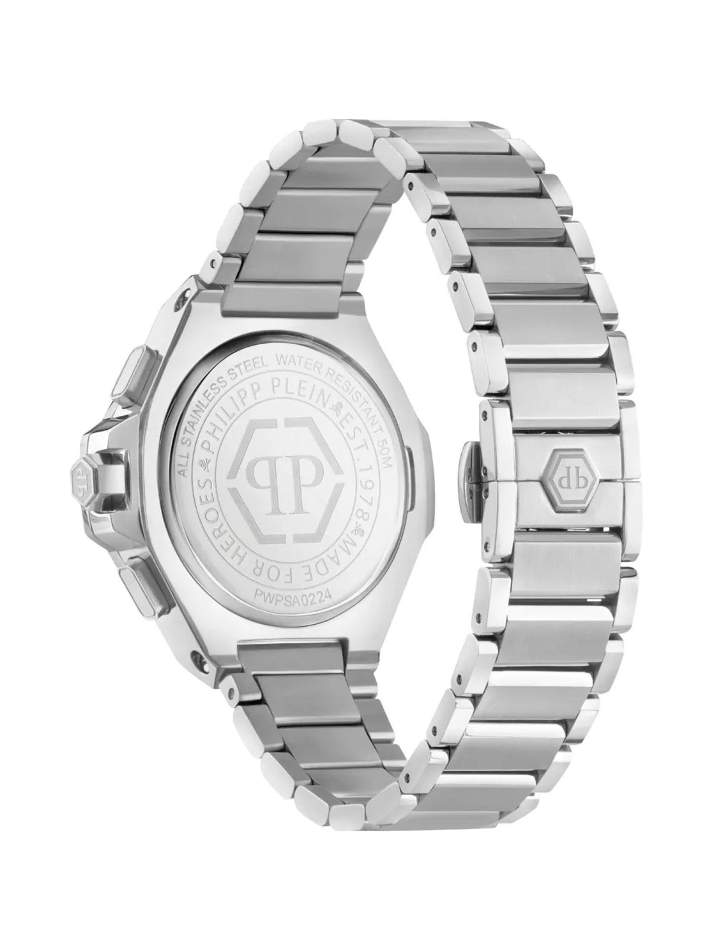 Philipp Plein Unisex 42 mm Size Silver Dial Analog Watch - PWPSA0224