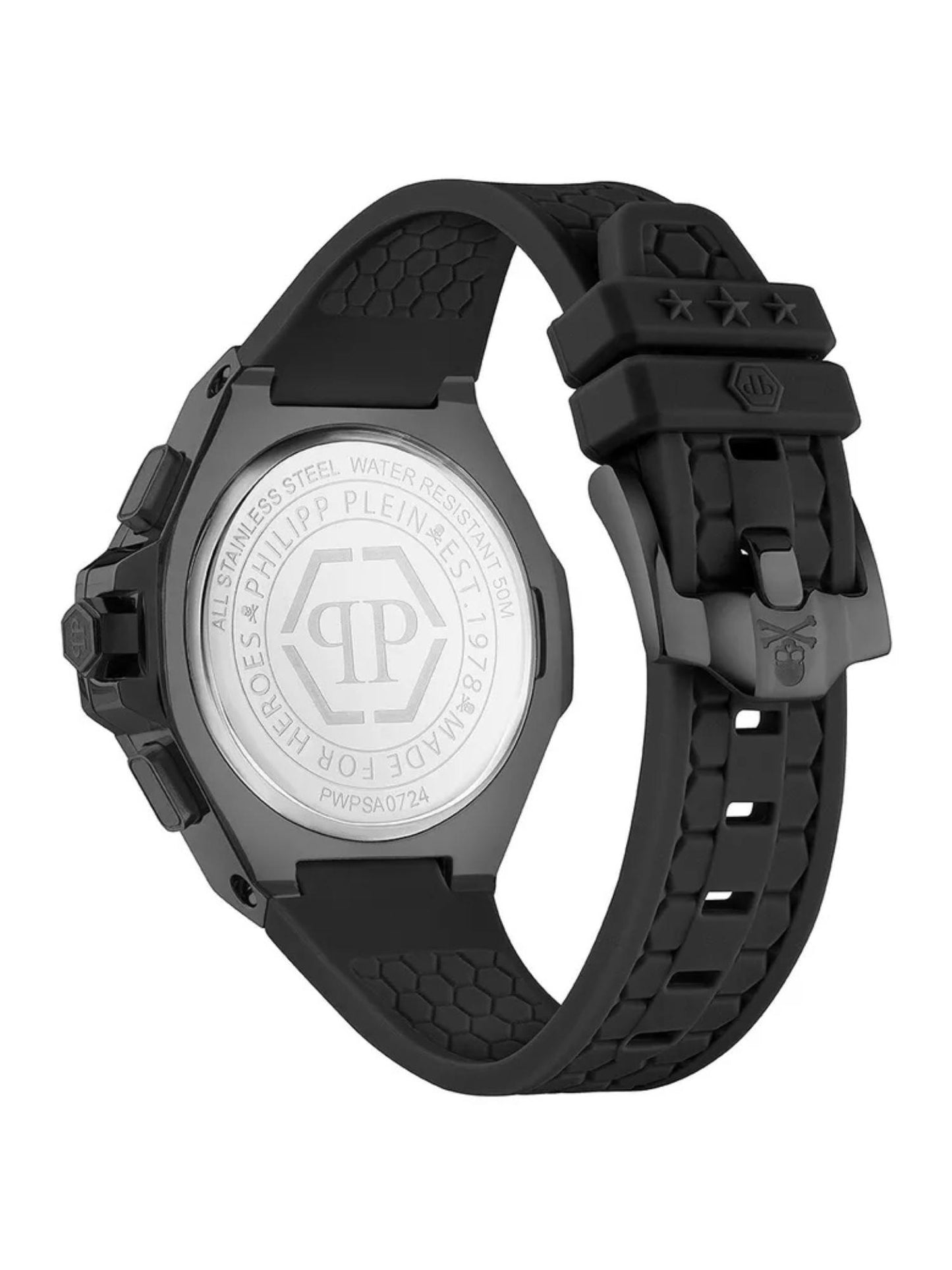 Philipp Plein Unisex 42 mm Size Black Dial Analog Watch - PWPSA0724