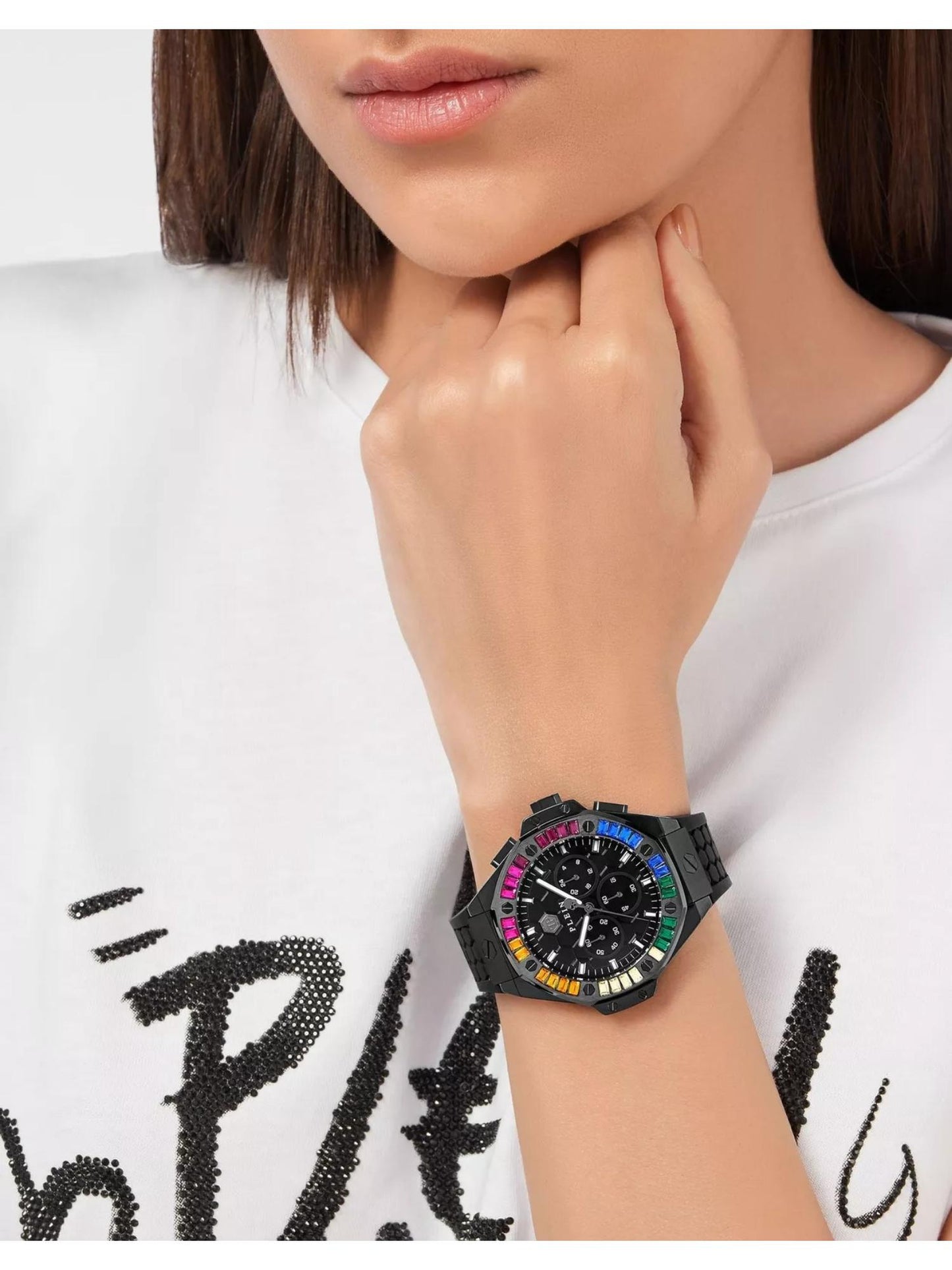 Philipp Plein Unisex 42 mm Size Black Dial Analog Watch - PWPSA0724