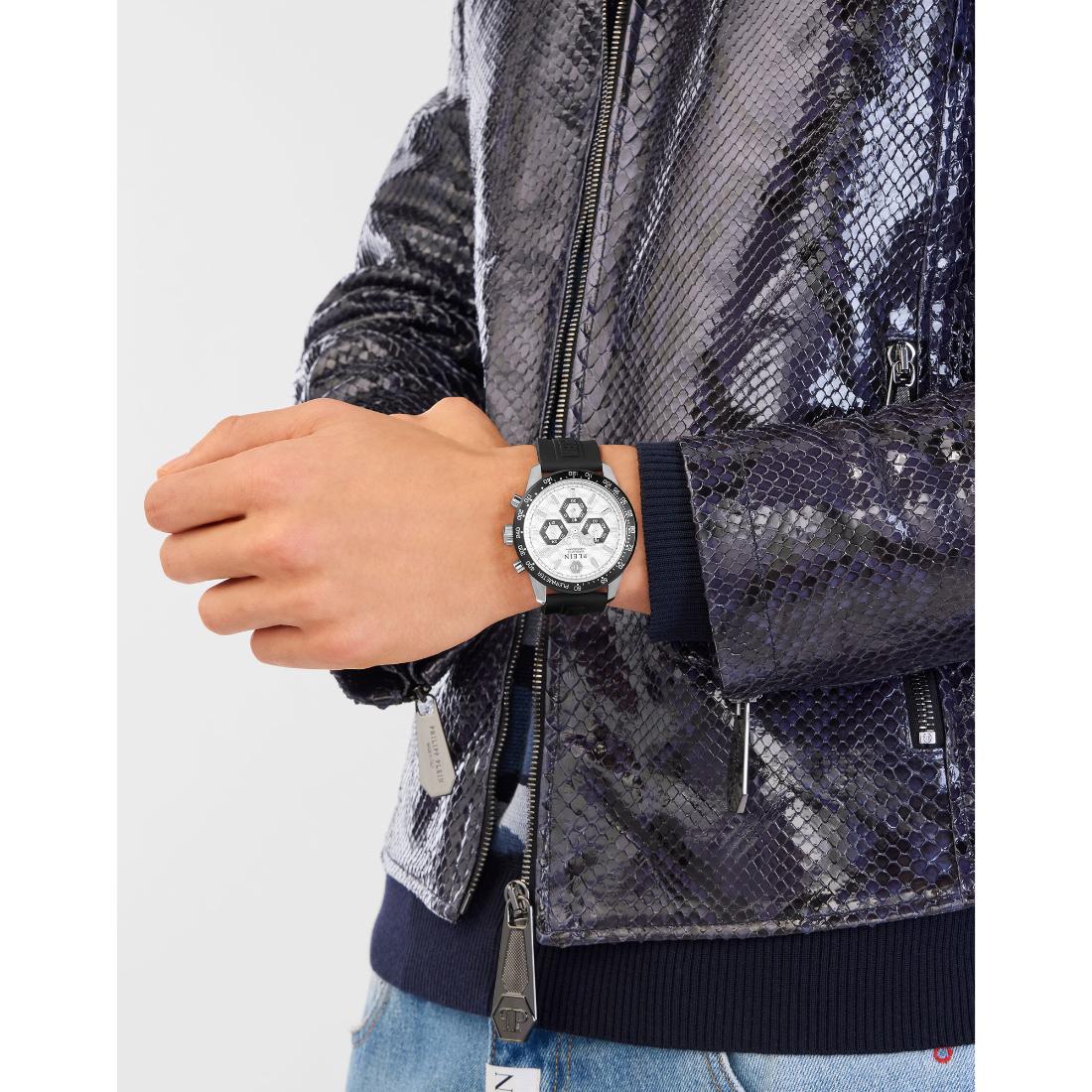 Philipp Plein Date Superlative 44 mm Silver Dial Analog Men Watch- PWPYA0124