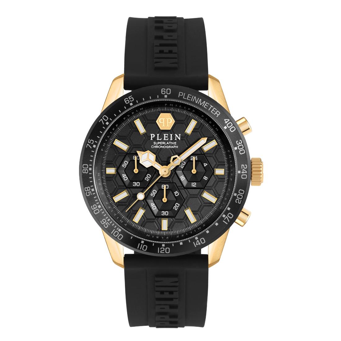 Philipp Plein Date Superlative 44 mm Black Dial Analog Men Watch- PWPYA0224