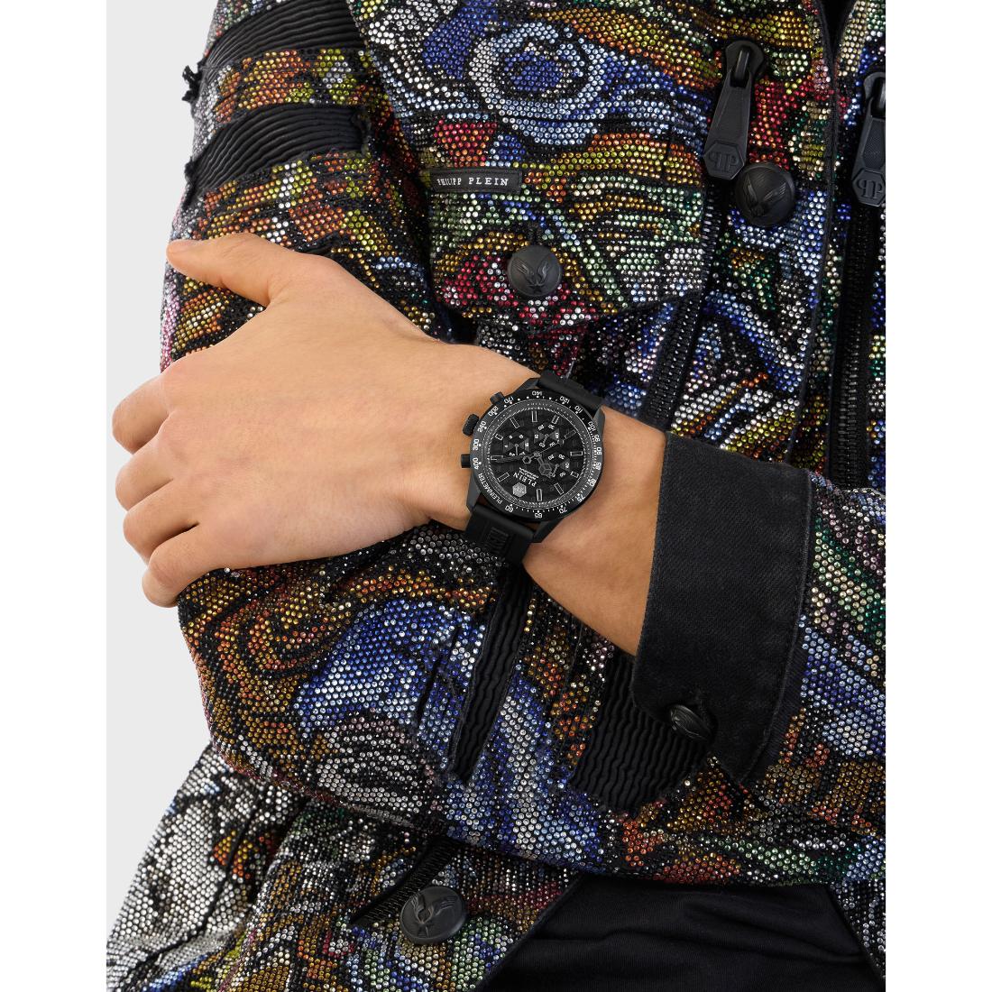 Philipp Plein Date Superlative 44 mm Black Dial Analog Men Watch- PWPYA0324