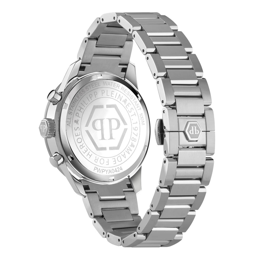 Philipp Plein Date Superlative 44 mm Black Dial Analog Men Watch- PWPYA0424