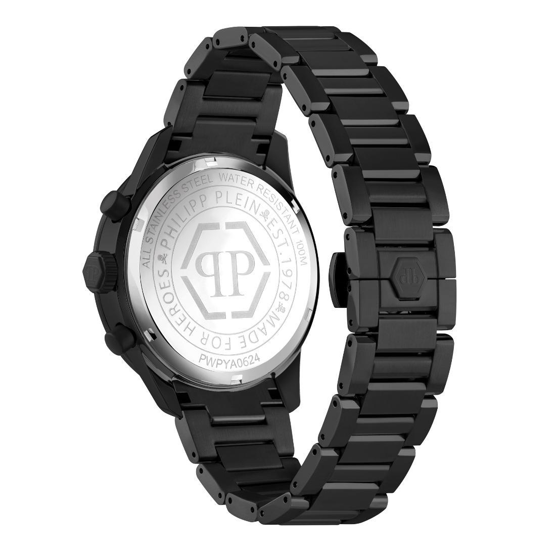 Philipp Plein Date Superlative 44 mm Black Dial Analog Men Watch- PWPYA0624