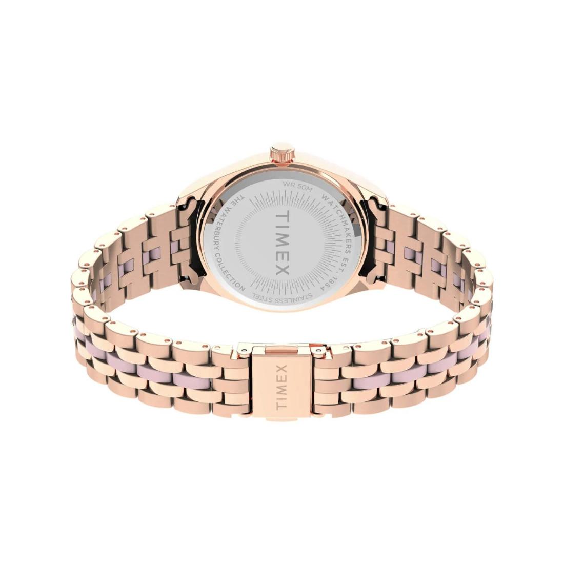 Timex Women 36 mm Size Pink Dial Analogue Watch - TW2U82800