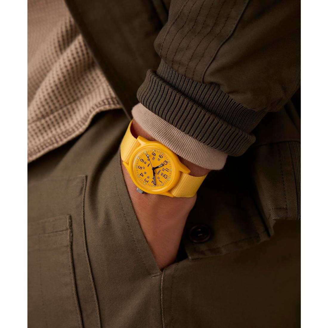 Timex Military 36 mm Yellow Dial Men Analog Watch- TW2W91200