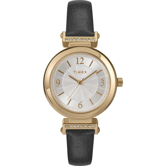 Timex Main Street 31 mm Reversible Leather Strap Women Watch- TW2W96400