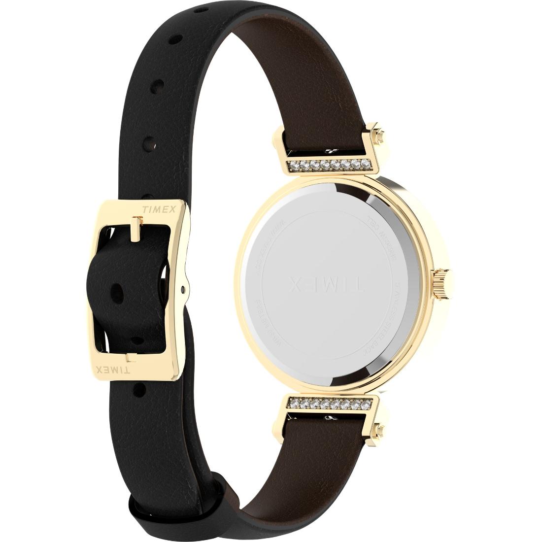 Timex Main Street 31 mm Reversible Leather Strap Women Watch- TW2W96400