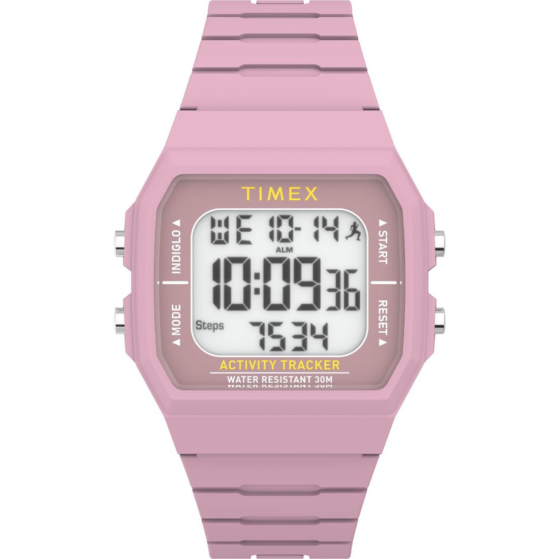 Timex Sport 40 mm White Dial Unisex Digital Watch- TW5M55800