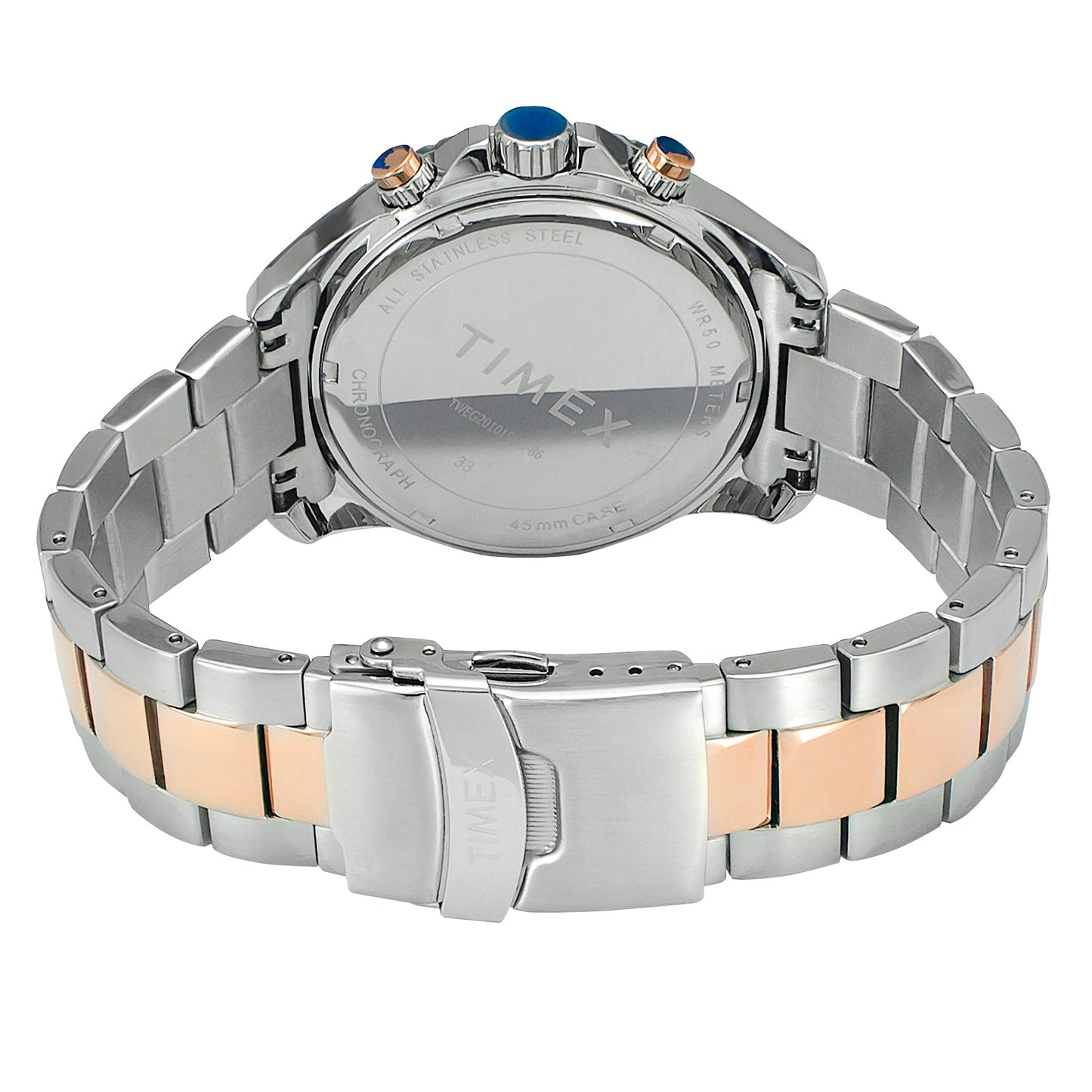 Blue Dial Round Analog Watch