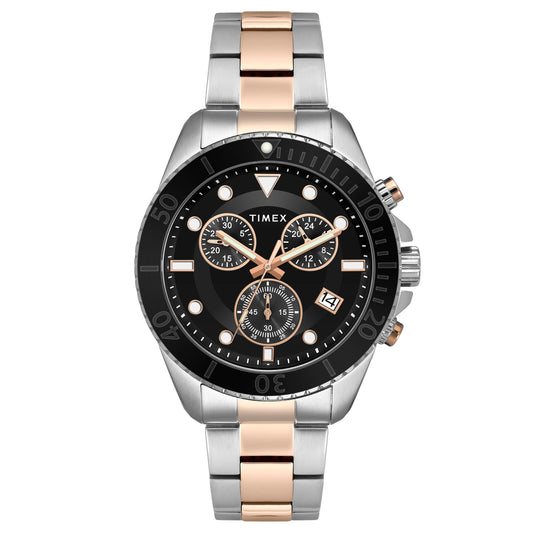 Timex Men Black Dial Round Analog Watch