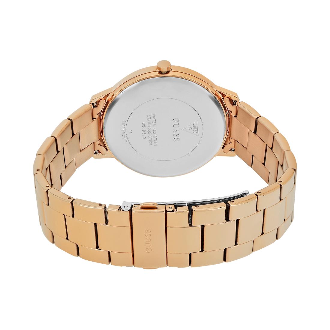 Guess Women 42 mm Pink Dial Analog Watch- U1406L3M