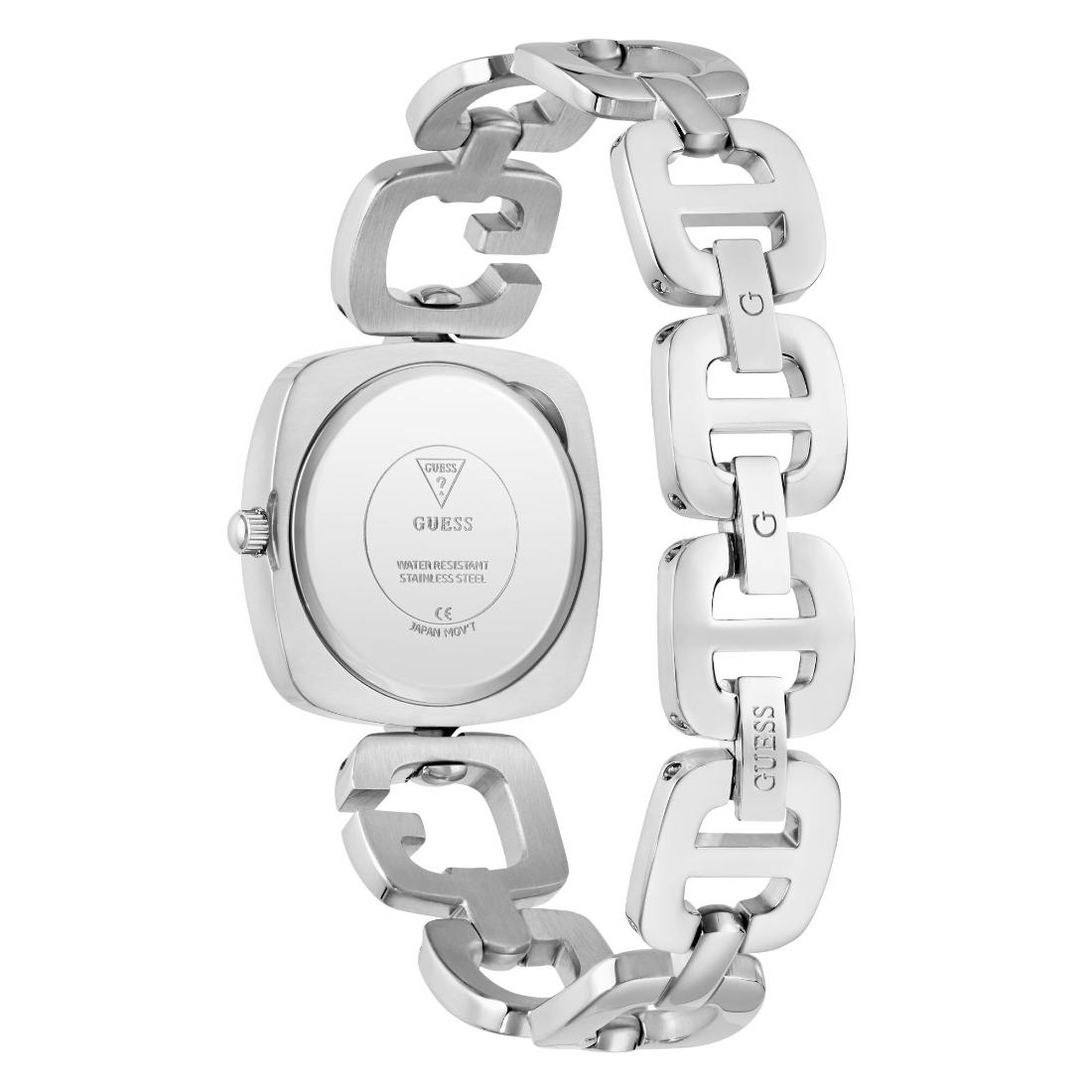 Guess Bejeweled 30 mm Silver Dial Women Analog Watch- U1441L1M