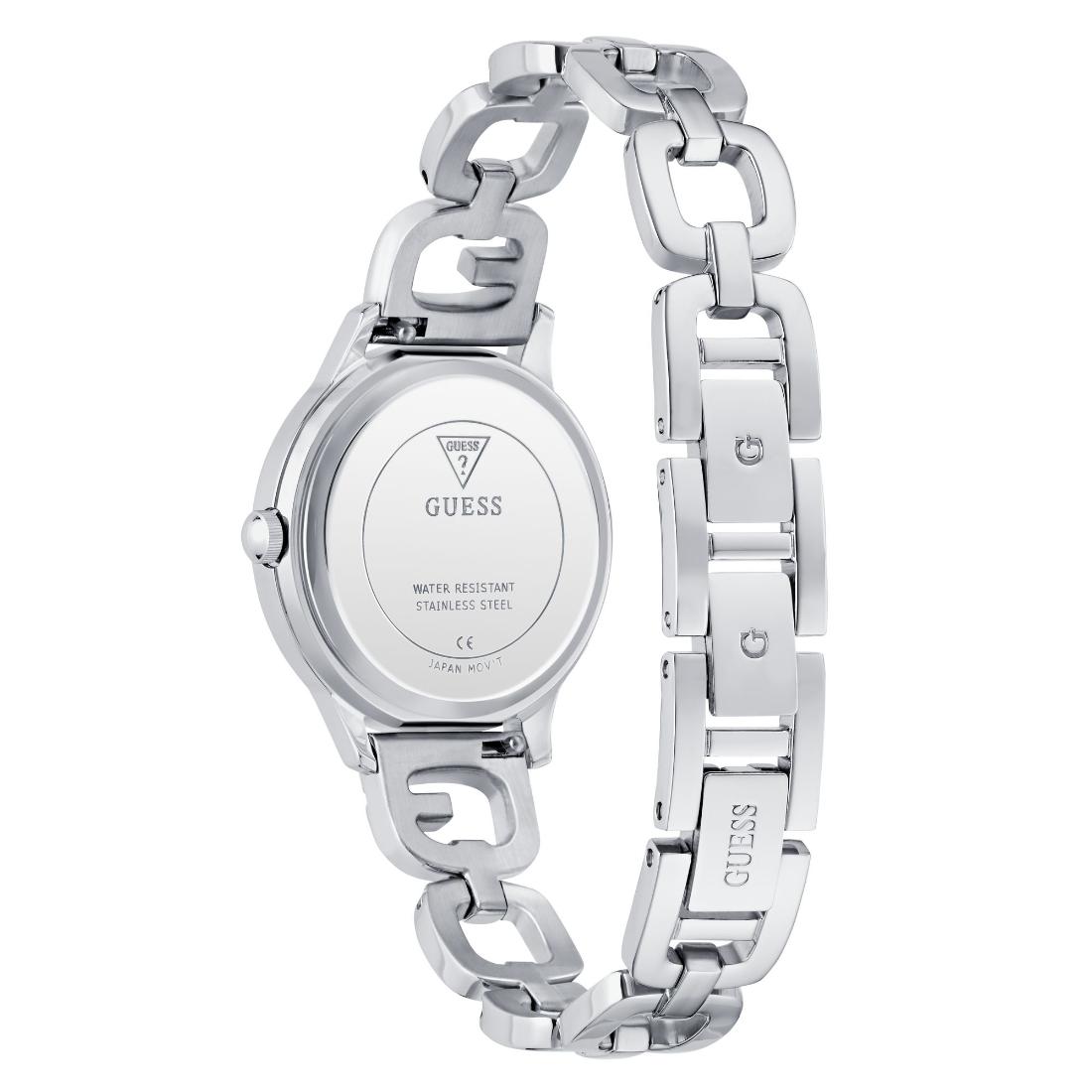 Guess Box Sets 30 mm Silver Dial Women Analog Watch- U1448L1M