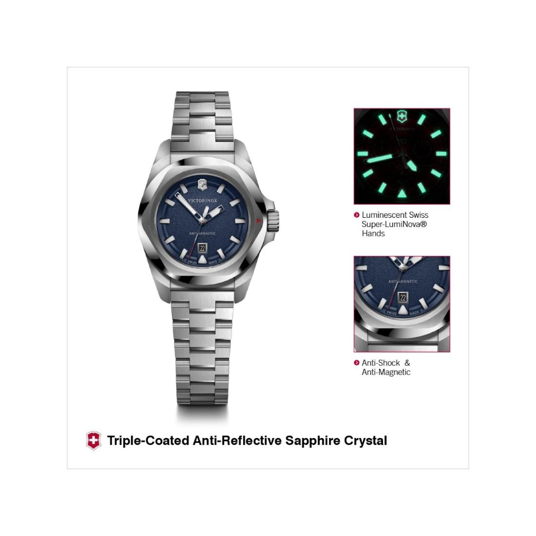 Victorinox I.N.O.X. Small Quartz Blue Dial 32 mm Women Watch- 242038