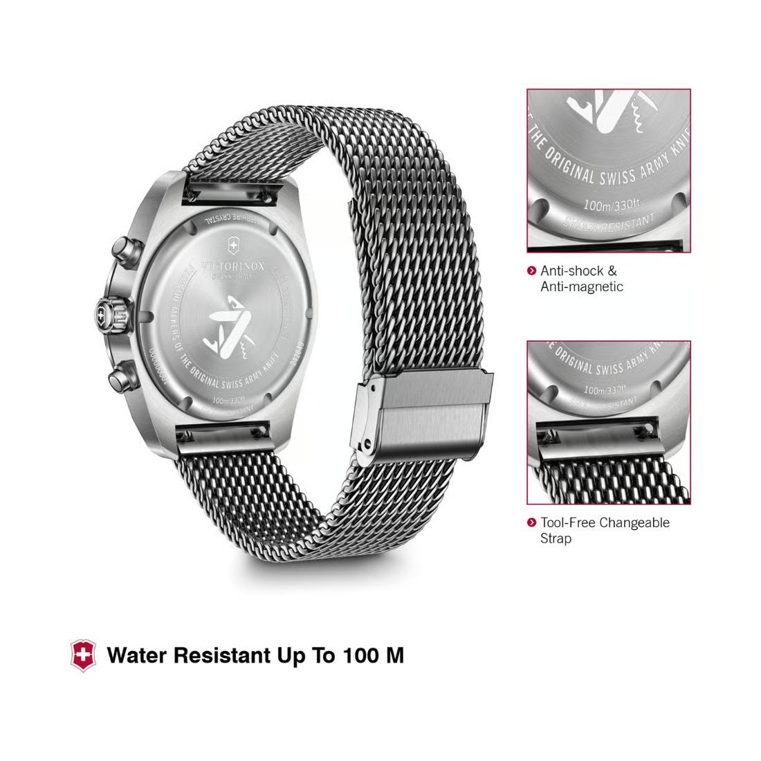 Victorinox Swiss Army Men Chronograph Watch 42 mm Blue Dial-V242049