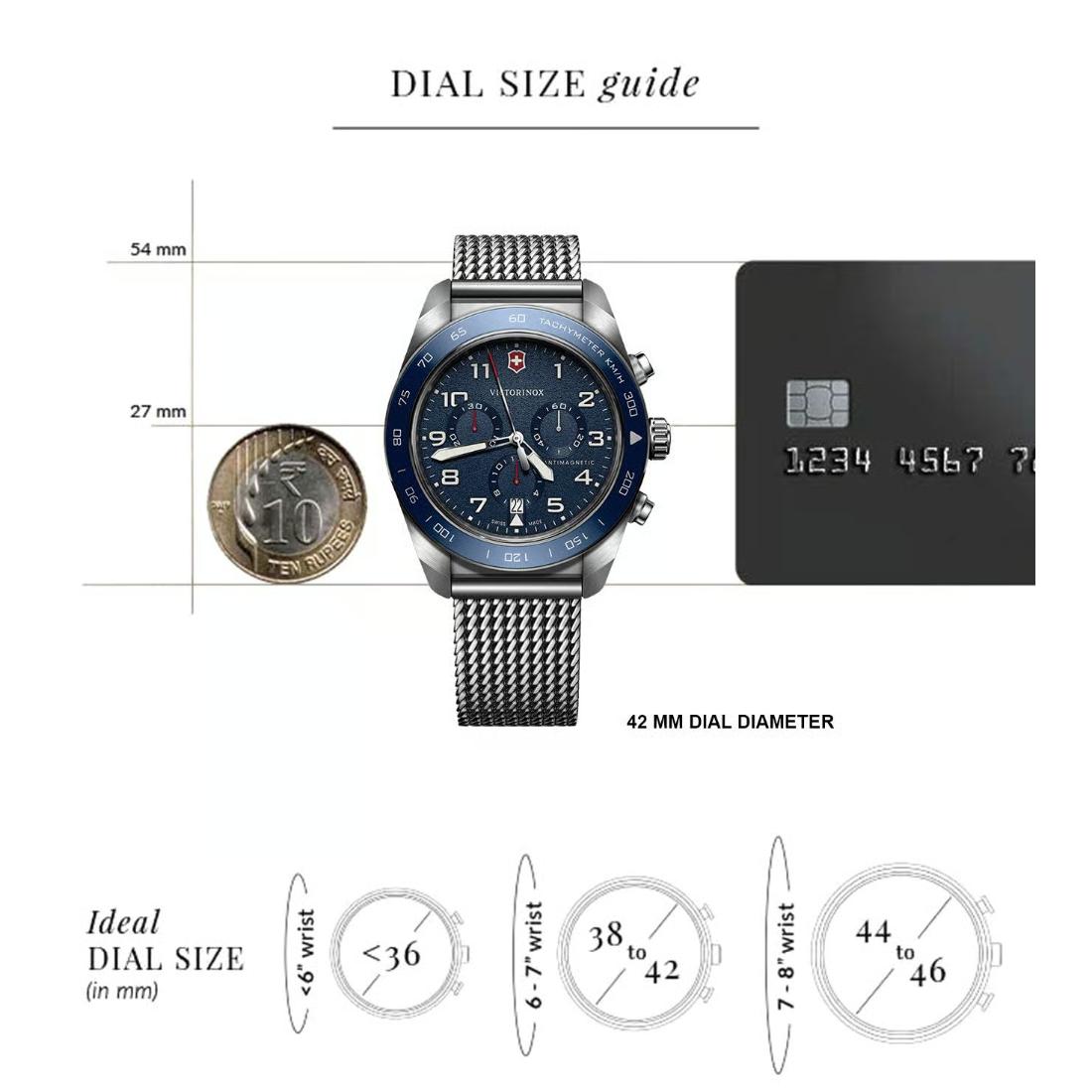 Victorinox Swiss Army Men Chronograph Watch 42 mm Blue Dial-V242049