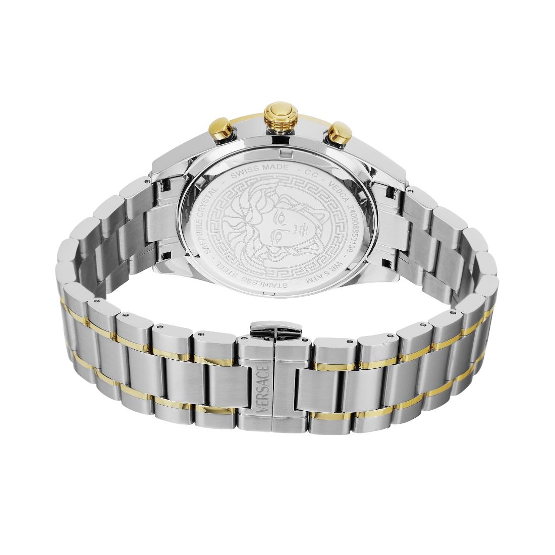 Versace V-Code Chrono 41 mm Green Dial Men Watch- VE0CA0324