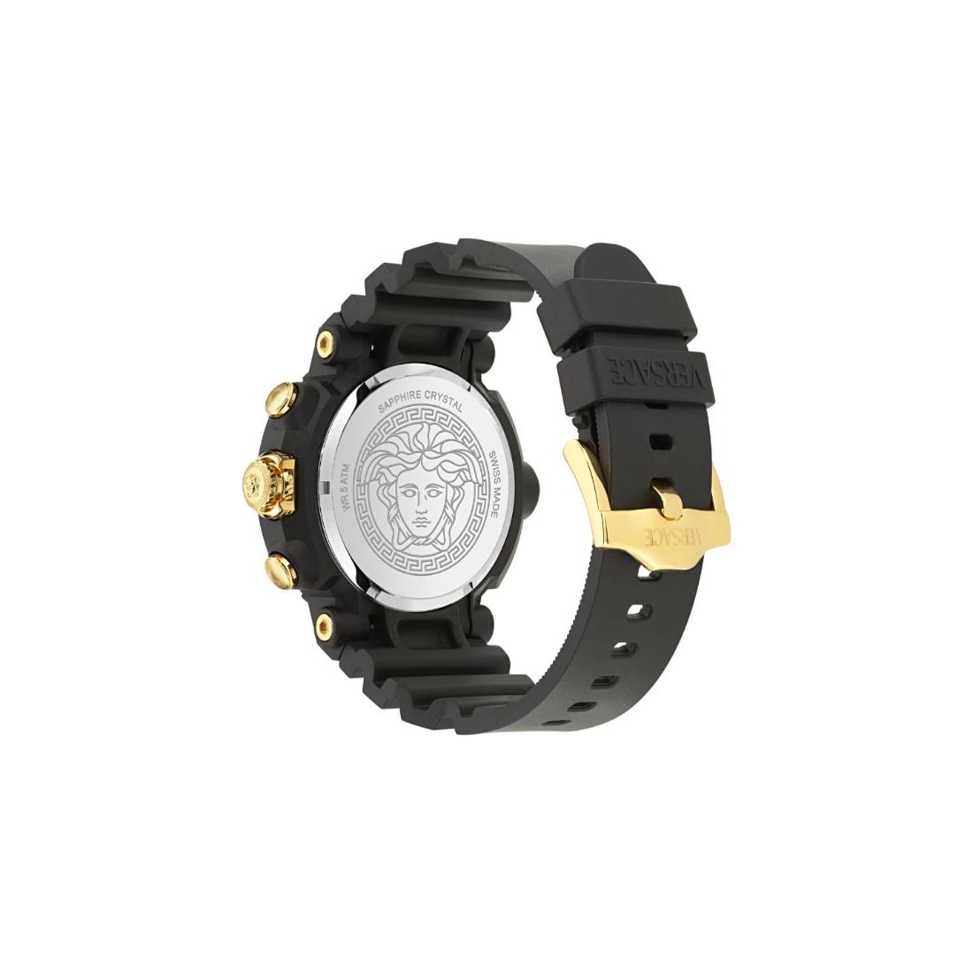 Versace Real Active Chrono 45 mm Black Dial Unisex Watch- VE0L00125
