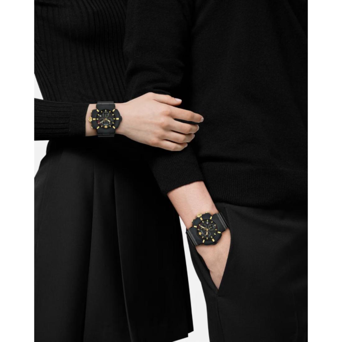 Versace Real Active Chrono 45 mm Black Dial Unisex Watch- VE0L00125
