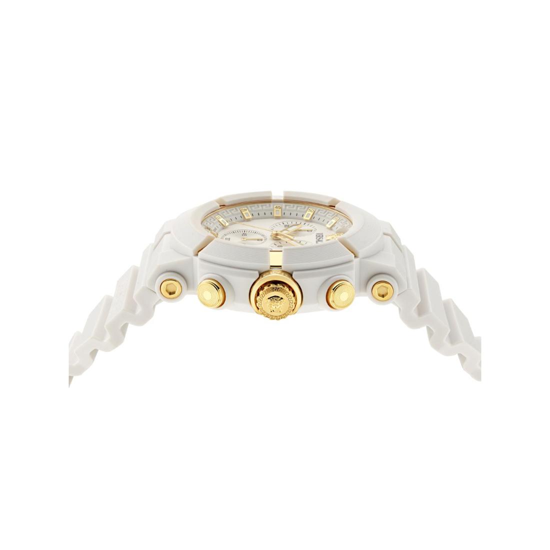 Versace Real Active Chrono 45 mm Off-White Dial Unisex Watch- VE0L00225