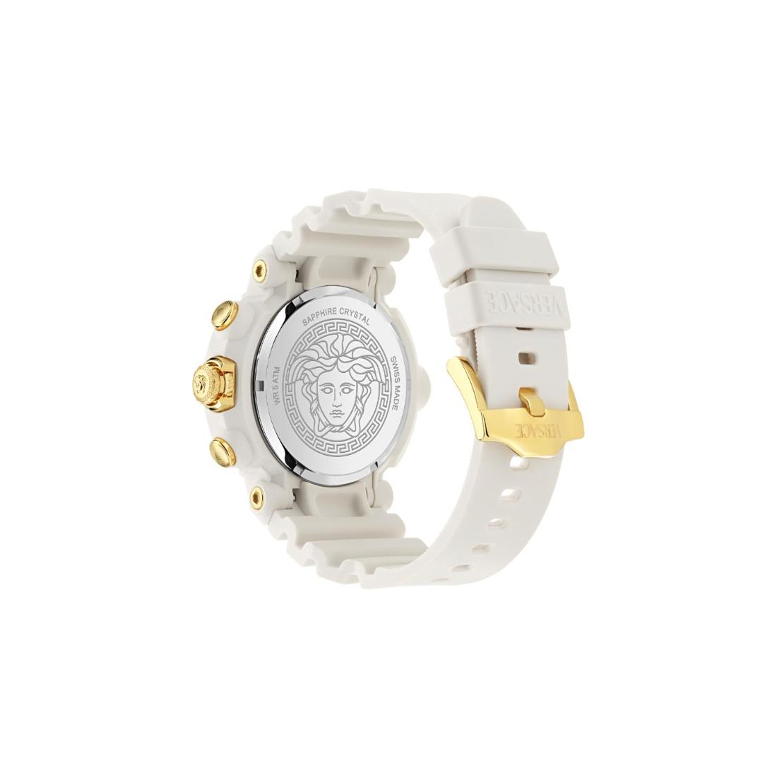 Versace Real Active Chrono 45 mm Off-White Dial Unisex Watch- VE0L00225
