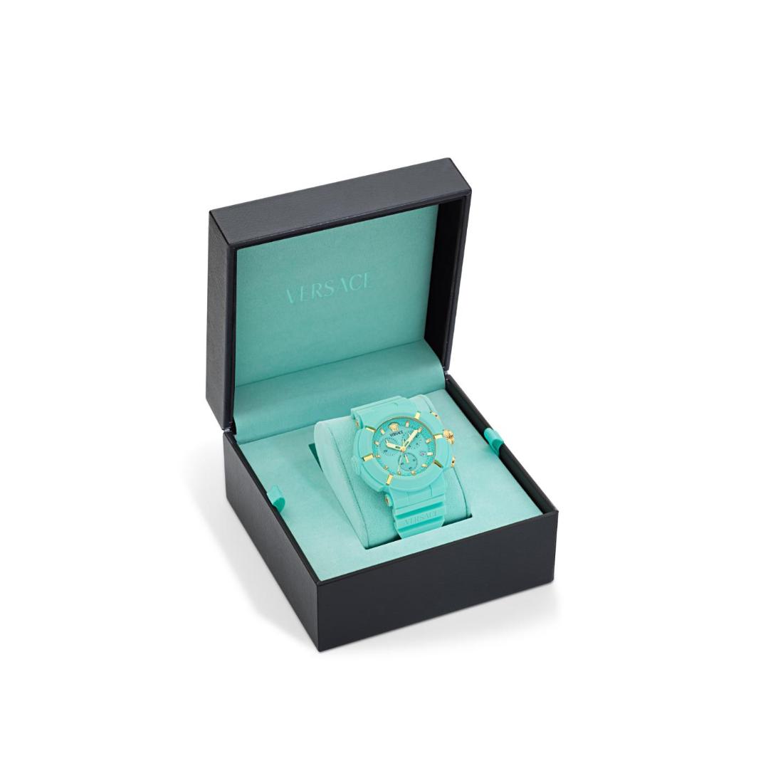 Versace Real Active Chrono 45 mm Light Blue Dial Unisex Watch- VE0L00325