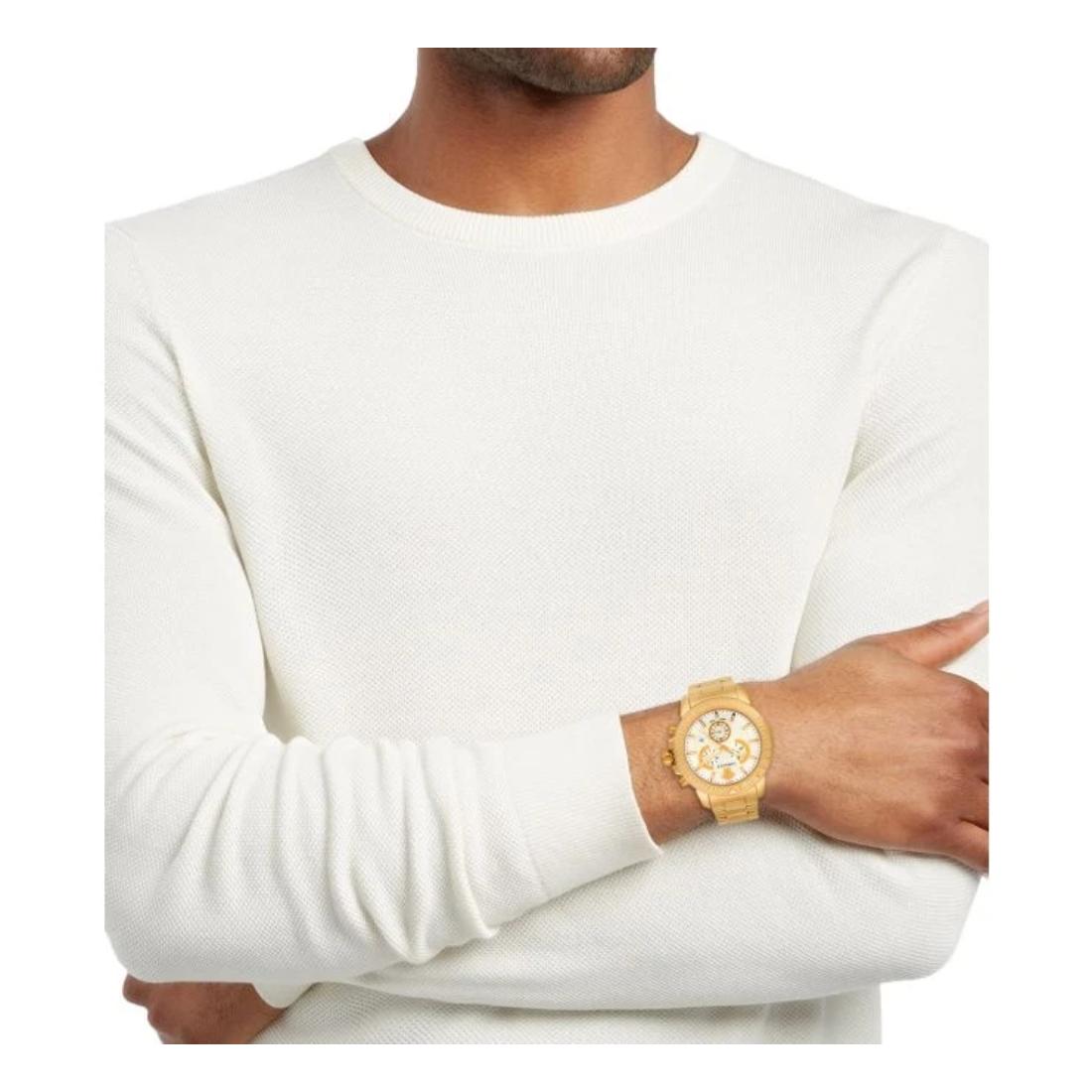 Versace New Chrono 45 mm White-Silver Dial Men Watch- VE2E00521