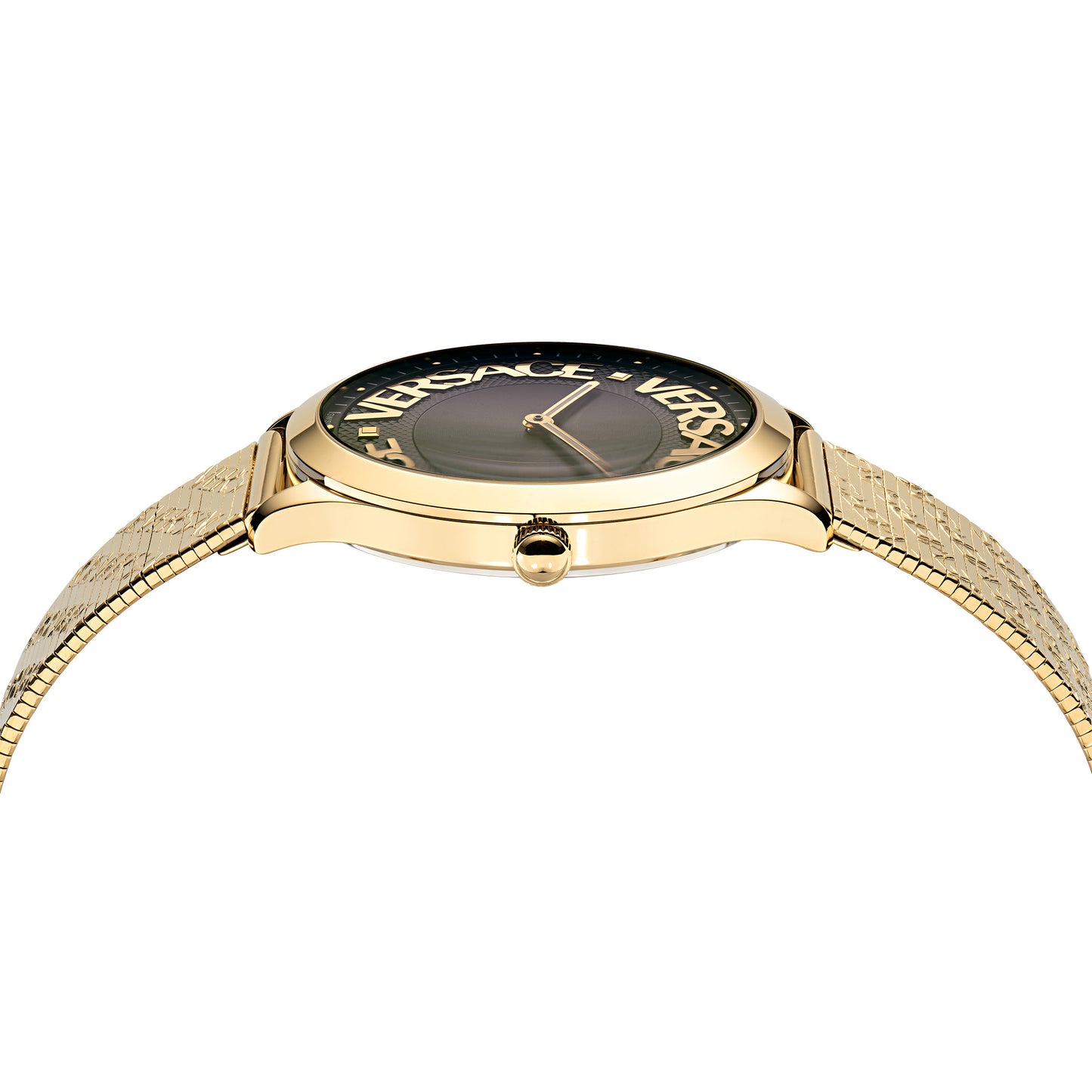 Versace Logo Halo Black Dial Women Watch - Ve2O00522