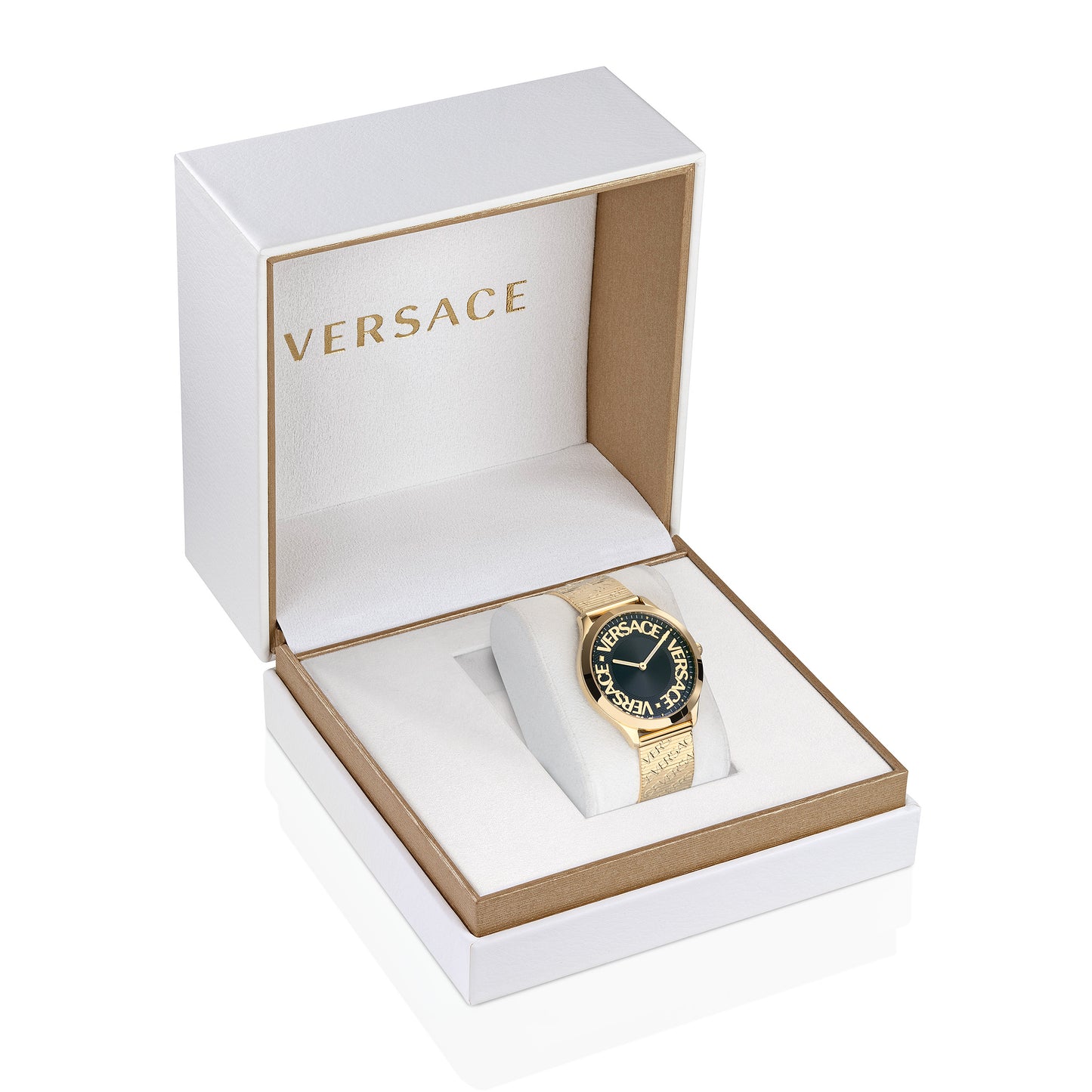 Versace Logo Halo Black Dial Women Watch - Ve2O00522