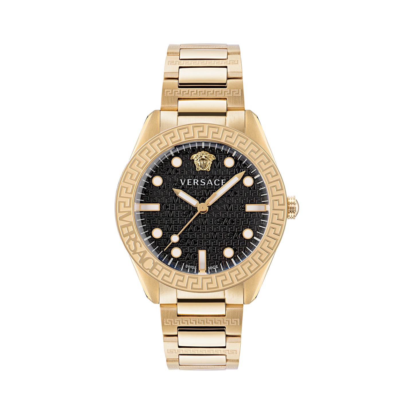 Versace Greca Dome Black Dial Men Watch - Ve2T00522