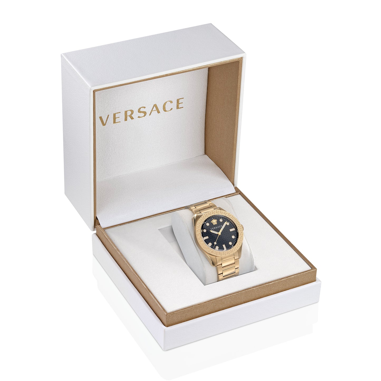 Versace Greca Dome Black Dial Men Watch - Ve2T00522