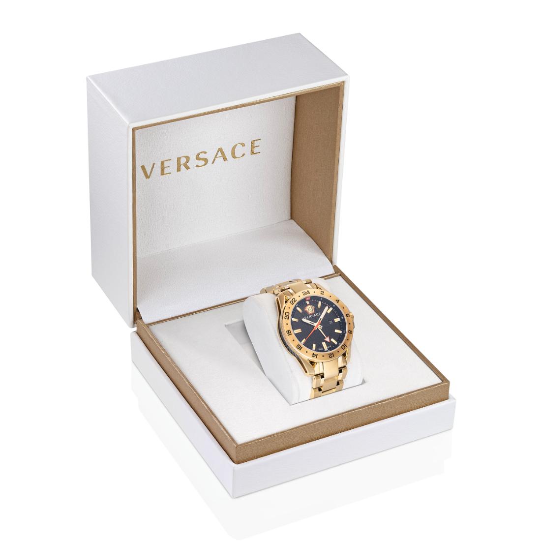 Versace Sport Tech Gmt 45 x53.3 mm Black Dial Men Analog Watch- VE2W00522