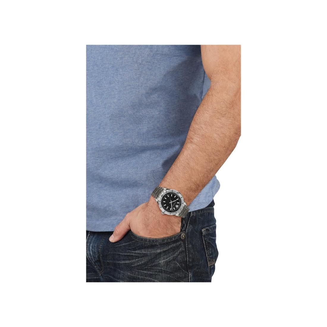 Versace Hellenyium 42 mm Black Dial Men Analog Watch- VE3A00620