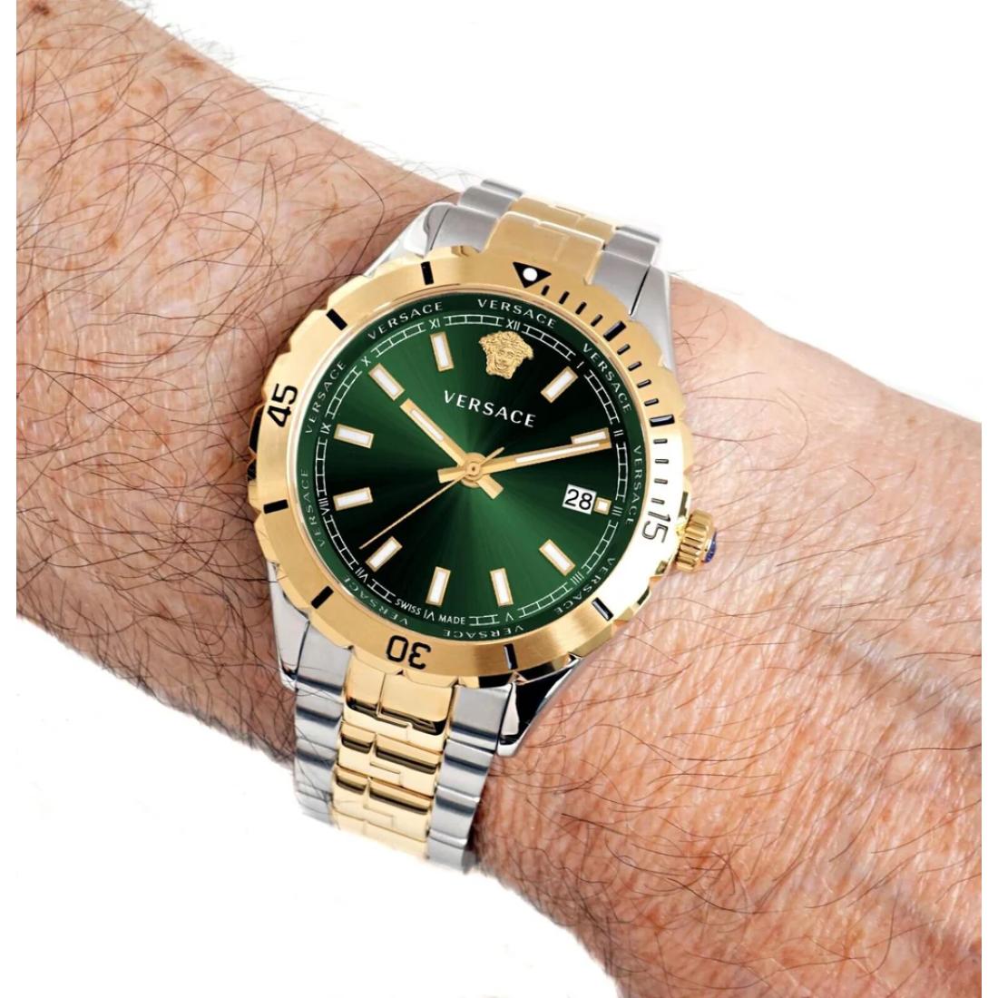 Versace Hellenyium 42 mm Green Dial Men Analog Watch- VE3A00720