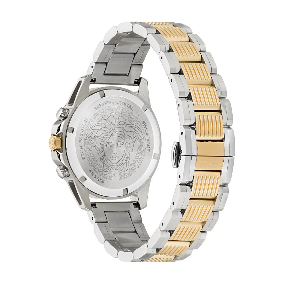 Versace Greca Act.Chrono 45 mm White Dial Men Watch- VE3J00522