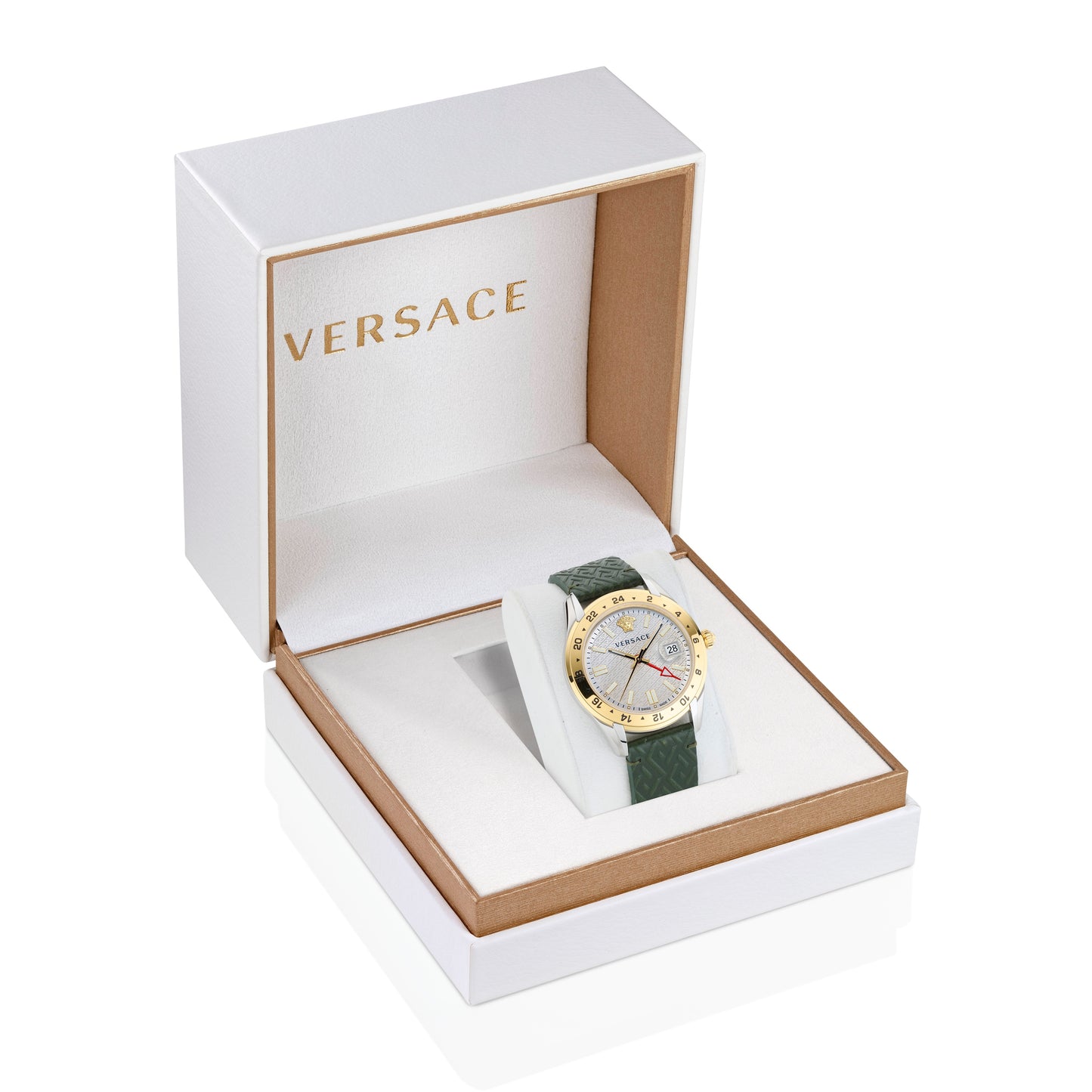 Versace Greca Time Silver Dial Men Watch - VE7C00223