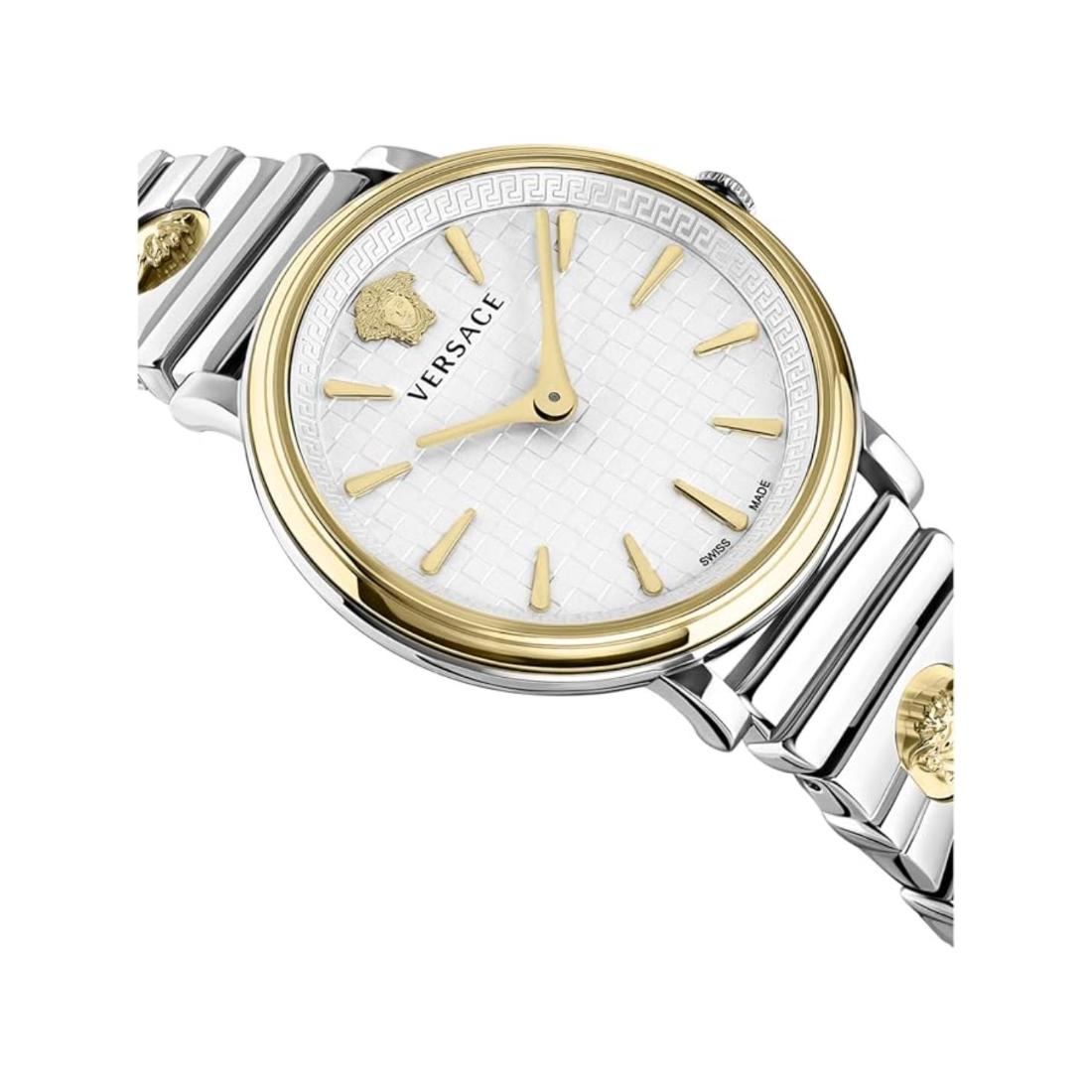 Versace V-Circle 38 mm Silver Dial Women Analog Watch- VE8104922
