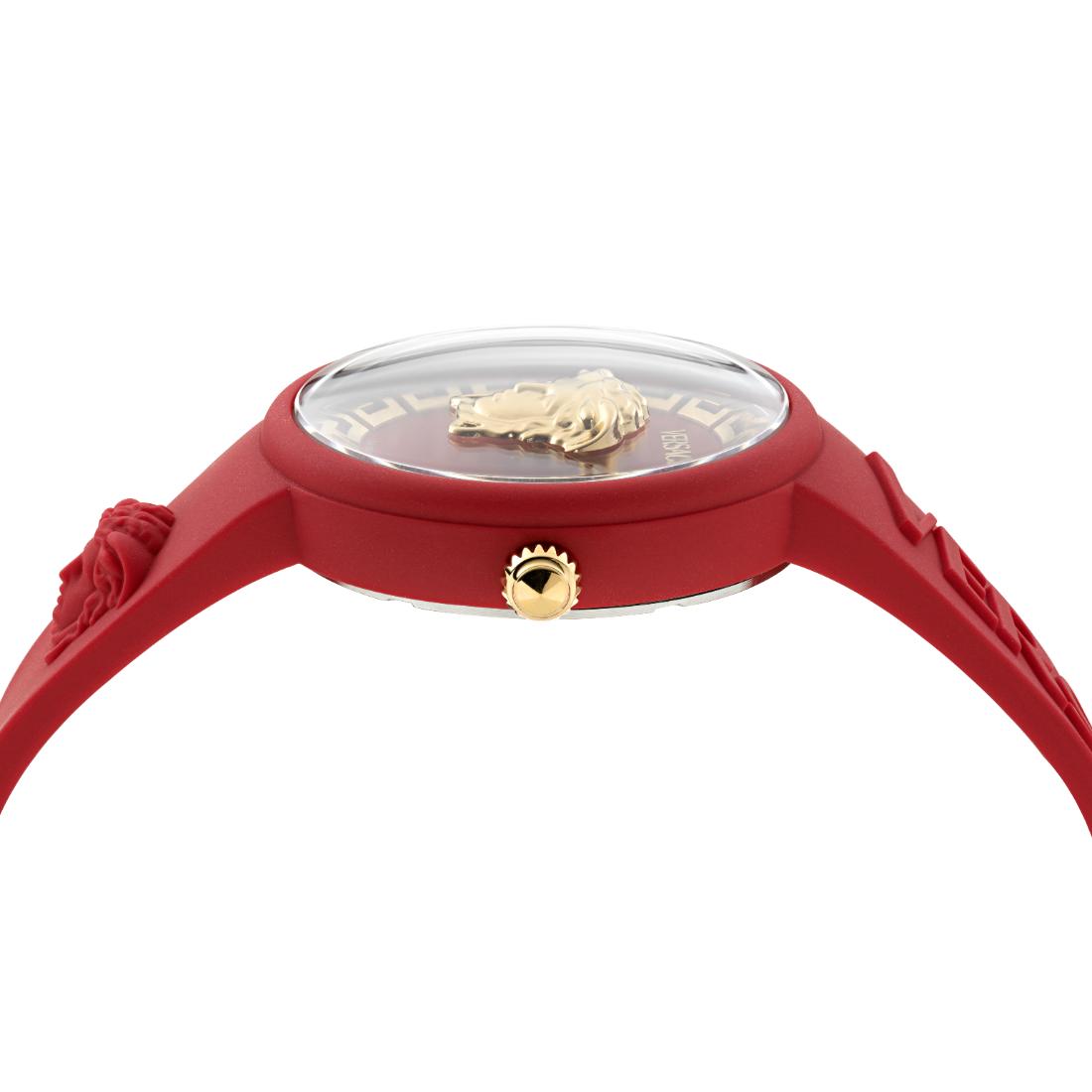 Versace Iconic.Medusa Pop 39 mm Red Dial Unisex Analog Watch- VE8J00324