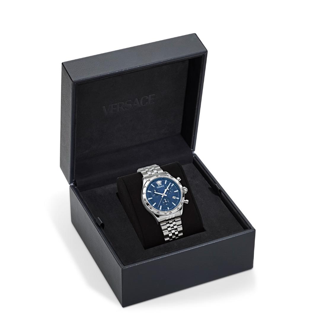 Versace Helleny.Chrono 39 mm Blue Dial Men Watch- VECFA0124