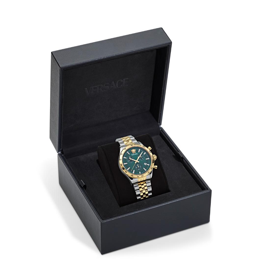 Versace Helleny.Chrono 39 mm Green Dial Men Watch- VECFA0224