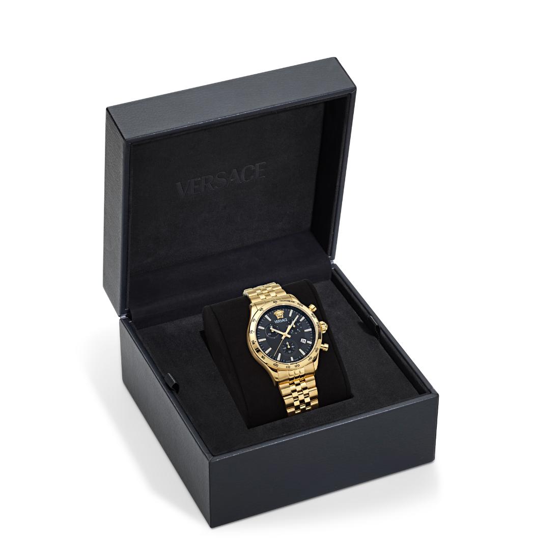 Versace Helleny.Chrono 40 mm Black Dial Men Watch- VECFA0524