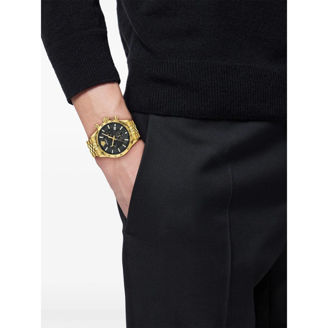 Versace Helleny.Chrono 40 mm Black Dial Men Watch- VECFA0524