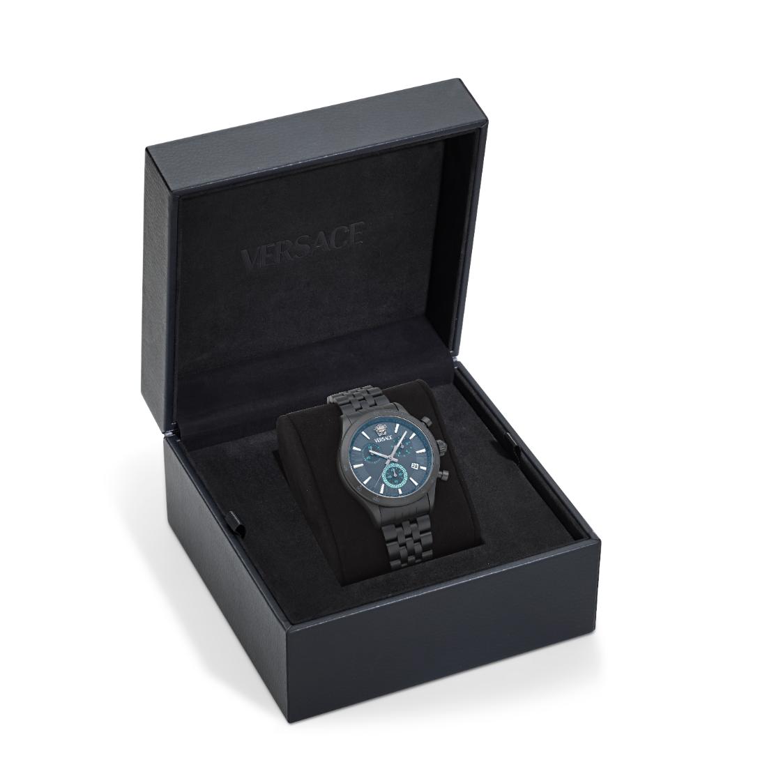 Versace Helleny.Chrono 40 mm Black Dial Men Watch- VECFA0624