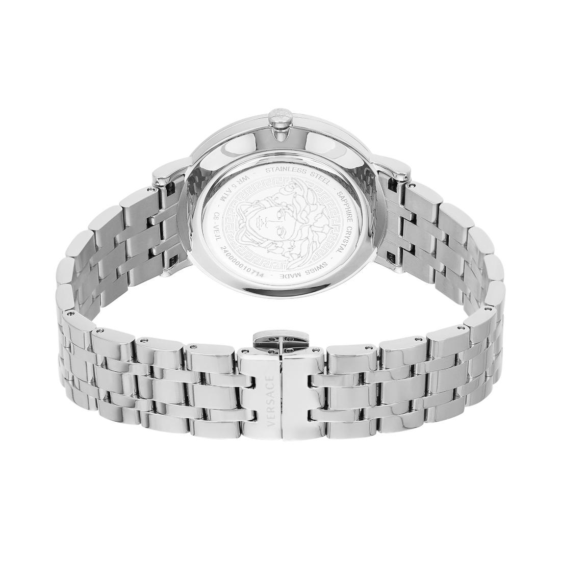 Versace V-Eternal 38 mm Black Dial Women Analog Watch- VEJL00924